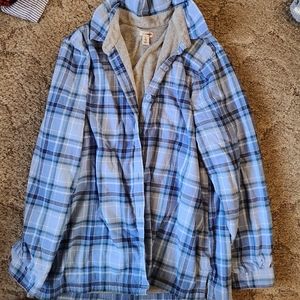 Ll bean fleece line flannel